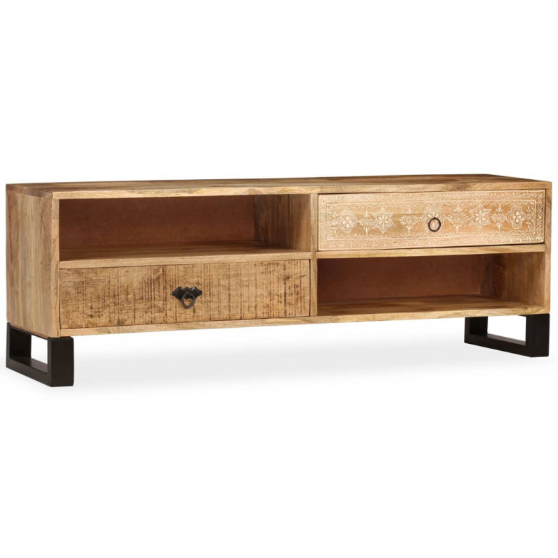 Szafka pod telewizor, lite drewno mango, 120 x 30 x 40 cm