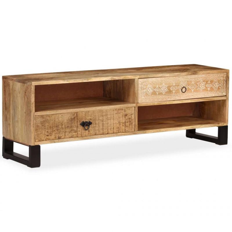 Szafka pod telewizor, lite drewno mango, 120 x 30 x 40 cm