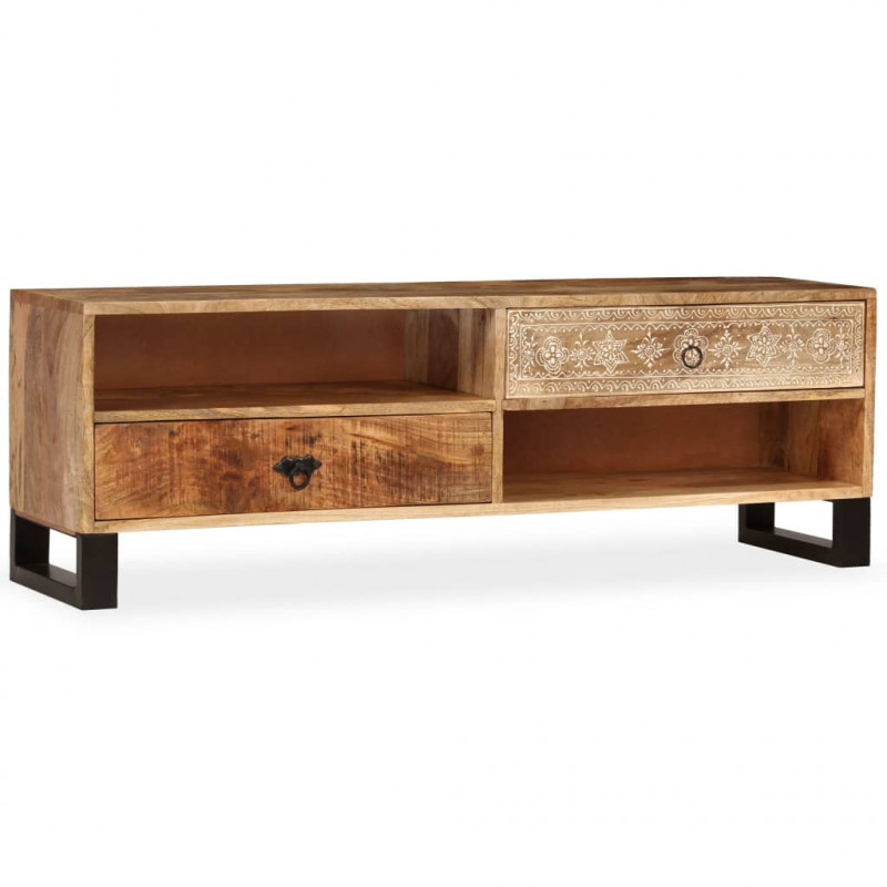 Szafka pod telewizor, lite drewno mango, 120 x 30 x 40 cm
