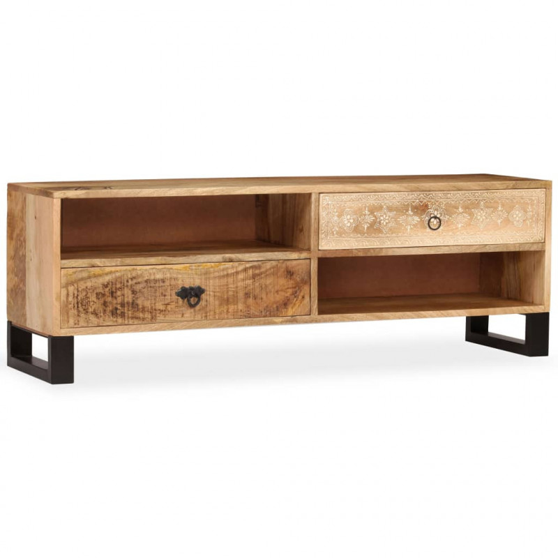 Szafka pod telewizor, lite drewno mango, 120 x 30 x 40 cm