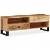 Szafka pod telewizor, lite drewno mango, 120 x 30 x 40 cm