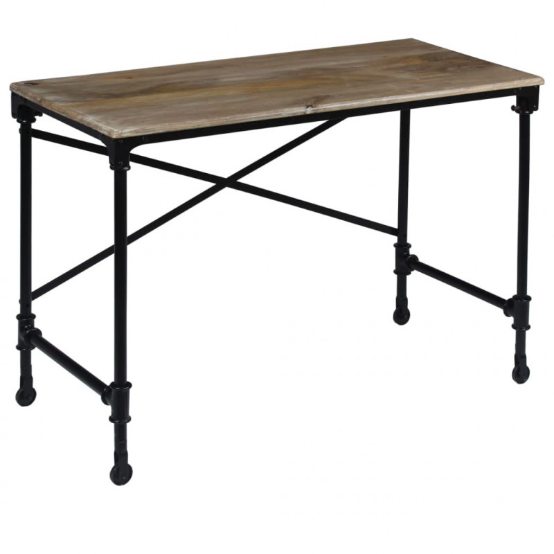 Sekretarzyk z litego drewna mango i stali, 110 x 50 x 96 cm