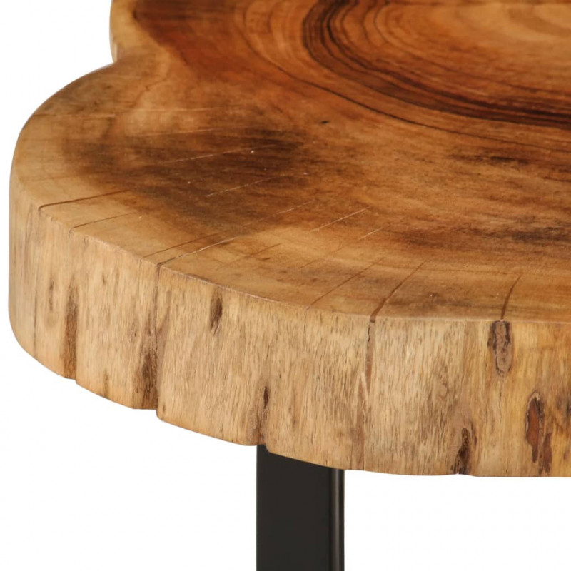 Stolik kawowy z litego drewna akacjowego, 60x55x25 cm