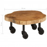 Stolik kawowy z litego drewna akacjowego, 60x55x25 cm