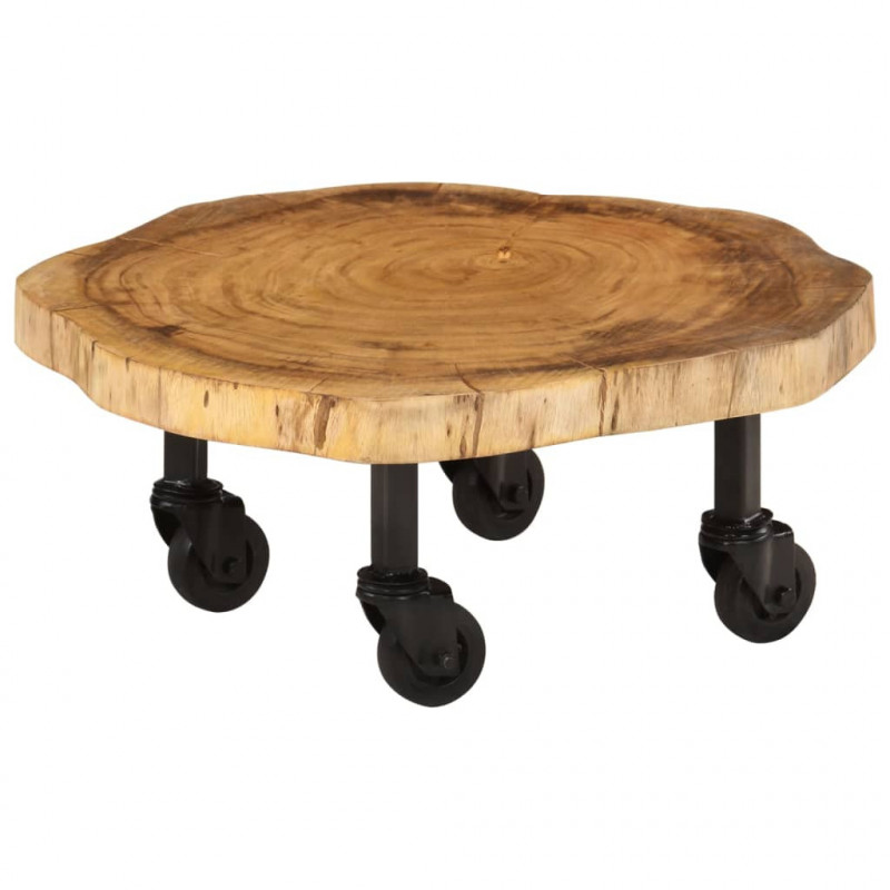 Stolik kawowy z litego drewna akacjowego, 60x55x25 cm