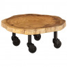 Stolik kawowy z litego drewna akacjowego, 60x55x25 cm