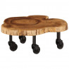 Stolik kawowy z litego drewna akacjowego, 60x55x25 cm