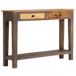 Stolik typu konsola z litego drewna, vintage, 118 x 30 x 80 cm