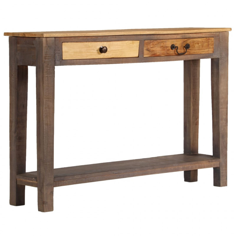 Stolik typu konsola z litego drewna, vintage, 118 x 30 x 80 cm