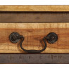 Stolik typu konsola z litego drewna, vintage, 118 x 30 x 80 cm