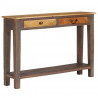 Stolik typu konsola z litego drewna, vintage, 118 x 30 x 80 cm