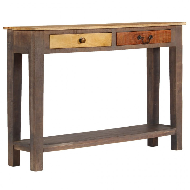 Stolik typu konsola z litego drewna, vintage, 118 x 30 x 80 cm