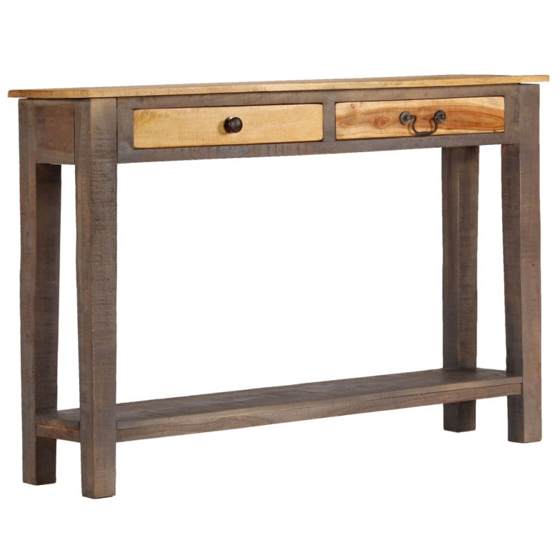 Stolik typu konsola z litego drewna, vintage, 118 x 30 x 80 cm