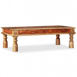 Stolik kawowy z litego drewna akacjowego i mango, 110x60x38 cm