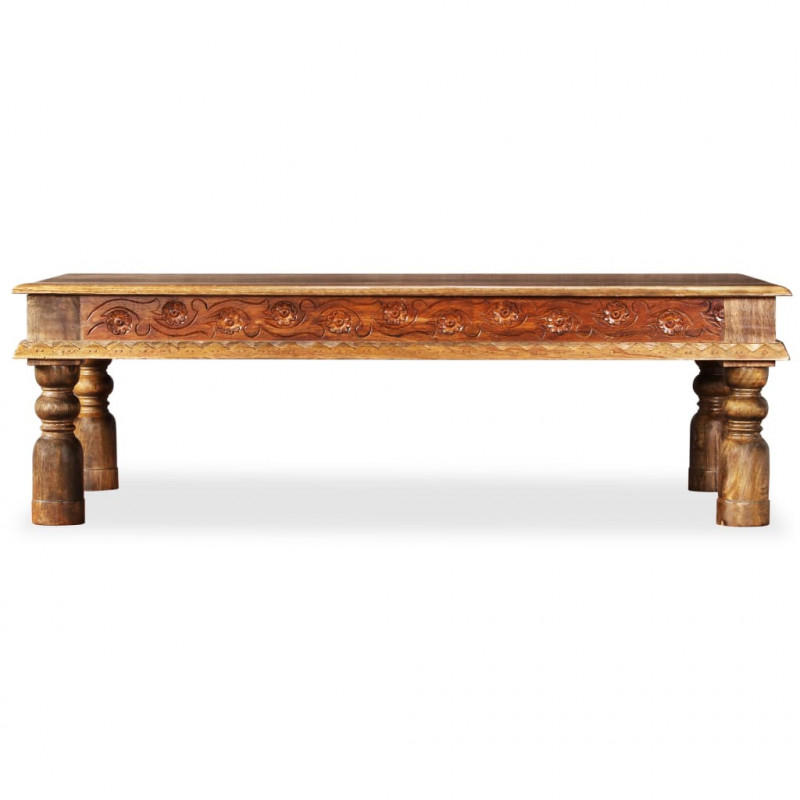 Stolik kawowy z litego drewna akacjowego i mango, 110x60x38 cm