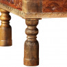 Stolik kawowy z litego drewna akacjowego i mango, 110x60x38 cm
