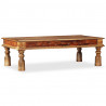 Stolik kawowy z litego drewna akacjowego i mango, 110x60x38 cm