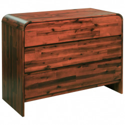 Komoda z litego drewna akacjowego, 90 x 37 x 75 cm