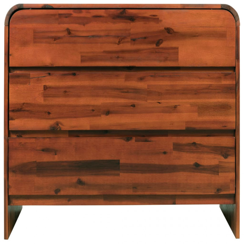 Komoda z litego drewna akacjowego, 90 x 37 x 75 cm