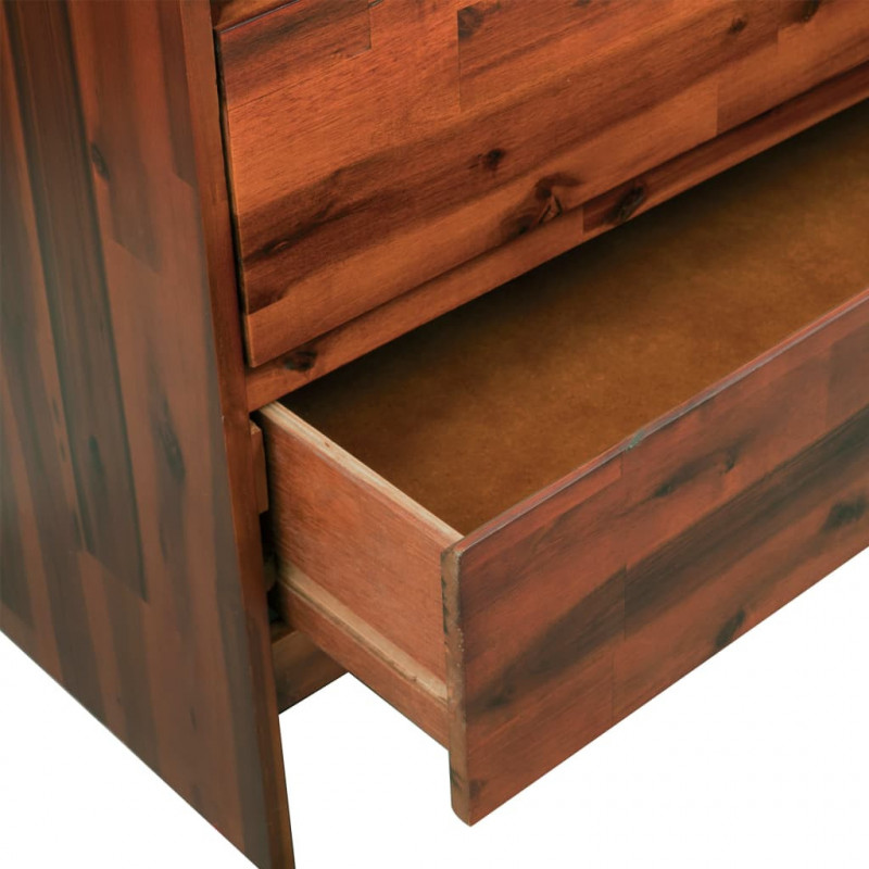 Komoda z litego drewna akacjowego, 90 x 37 x 75 cm