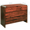 Komoda z litego drewna akacjowego, 90 x 37 x 75 cm