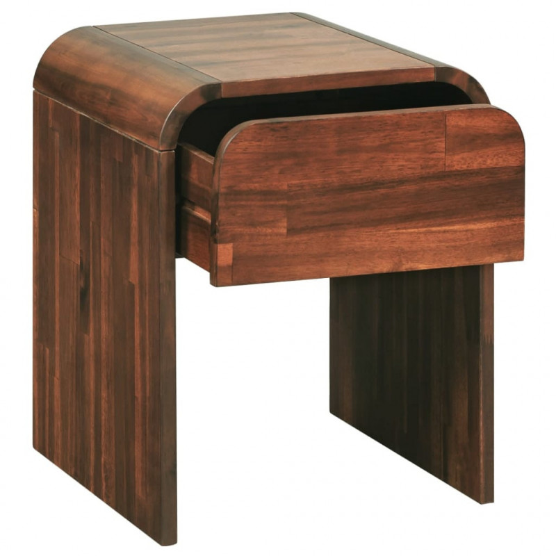 Stolik nocny z drewna akacjowego, 41,5 x 42 x 52 cm