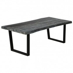 Stolik kawowy z litego drewna mindi, 102 x 56 x 41 cm, szary