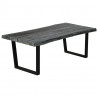 Stolik kawowy z litego drewna mindi, 102 x 56 x 41 cm, szary