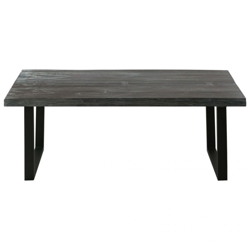 Stolik kawowy z litego drewna mindi, 102 x 56 x 41 cm, szary