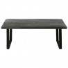 Stolik kawowy z litego drewna mindi, 102 x 56 x 41 cm, szary