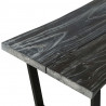 Stolik kawowy z litego drewna mindi, 102 x 56 x 41 cm, szary