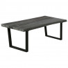 Stolik kawowy z litego drewna mindi, 102 x 56 x 41 cm, szary