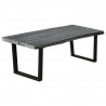 Stolik kawowy z litego drewna mindi, 102 x 56 x 41 cm, szary