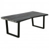 Stolik kawowy z litego drewna mindi, 102 x 56 x 41 cm, szary