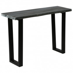 Stolik konsola z litego drewna mindi, 110 x 35 x 75 cm, szary