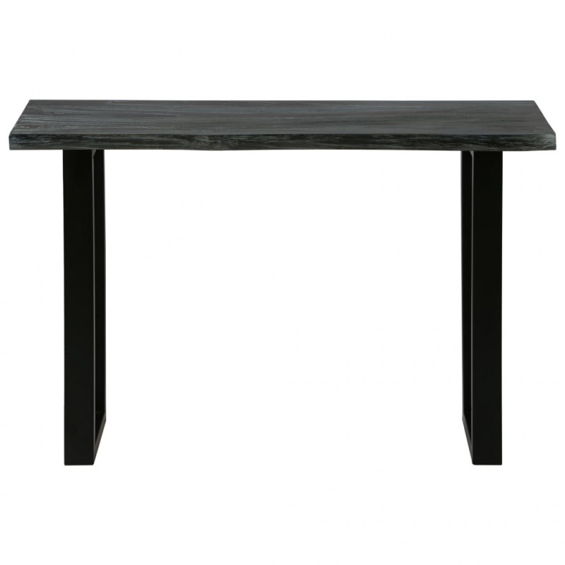 Stolik konsola z litego drewna mindi, 110 x 35 x 75 cm, szary