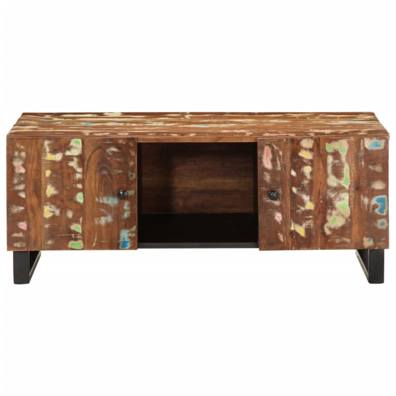 Stolik 100x54x40 cm, drewno z odzysku i materiał drewnopochodny