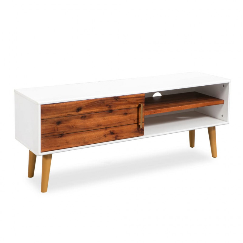 Szafka pod tv z drewna akacjowego 120x35x45cm