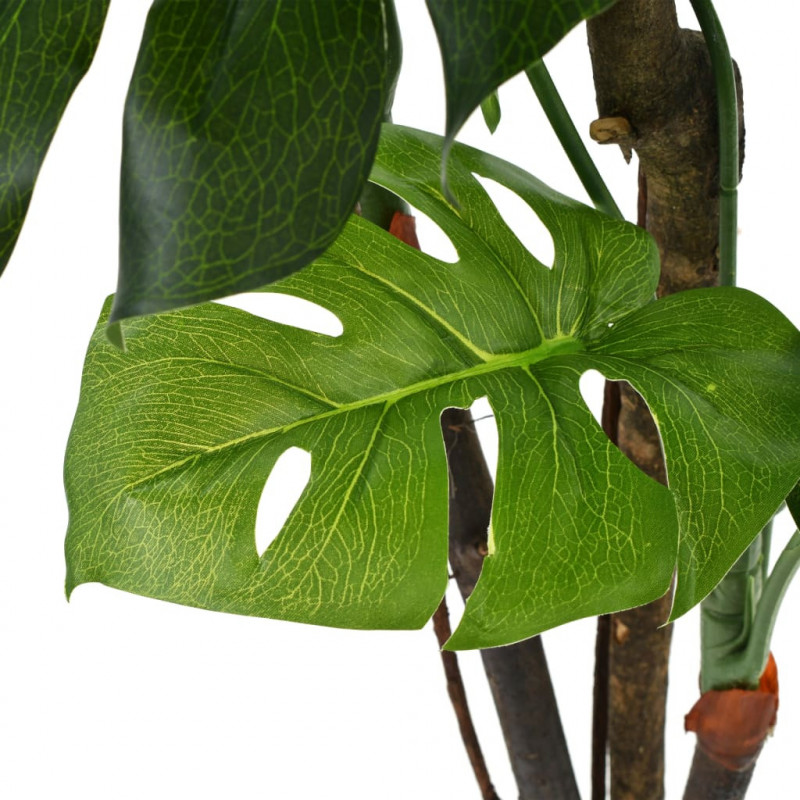 Sztuczna monstera z doniczką, 130 cm, zielona