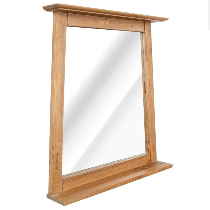 Lustro łazienkowe, lite drewno sosnowe, 70x12x79 cm