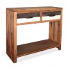 Stolik typu konsola z litego drewna akacjowego, 86x30x75 cm