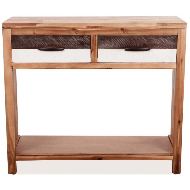 Stolik typu konsola z litego drewna akacjowego, 86x30x75 cm