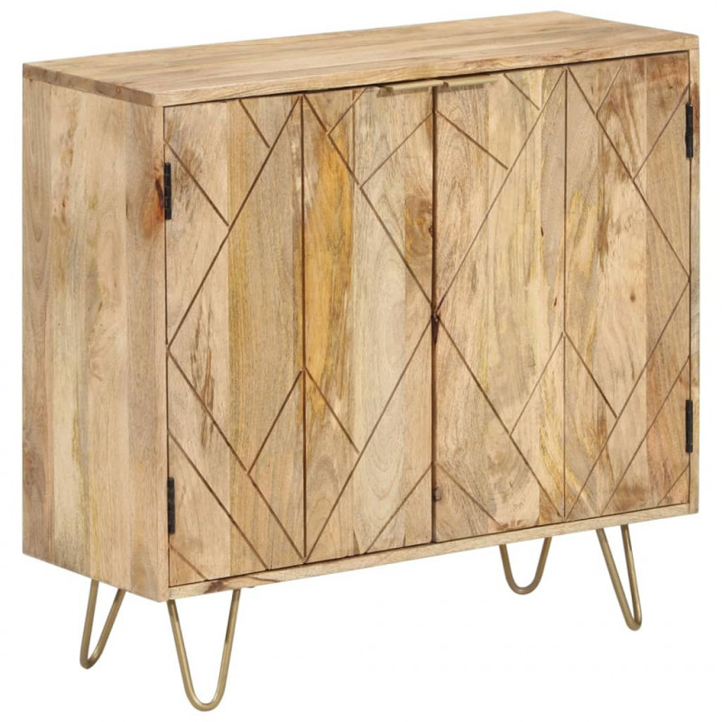 Szafka, 80x30x75 cm, lite drewno mango