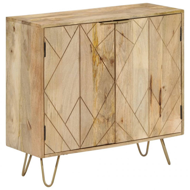 Szafka, 80x30x75 cm, lite drewno mango