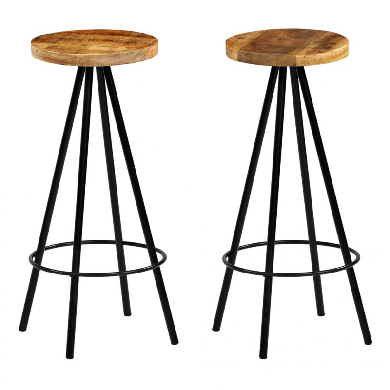 Meble barowe, 3 elementy, lite drewno mango, 60 x 60 x 107 cm