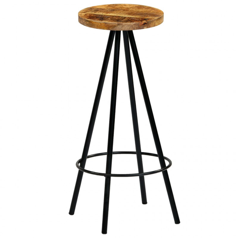 Meble barowe, 3 elementy, lite drewno mango, 60 x 60 x 107 cm