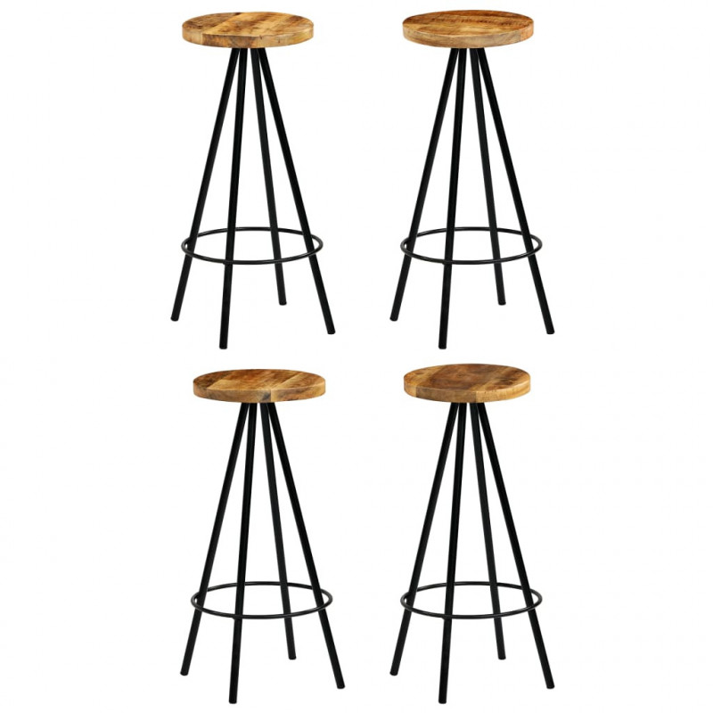 Meble barowe, 5 elementów, lite drewno mango, 120 x 60 x 107 cm