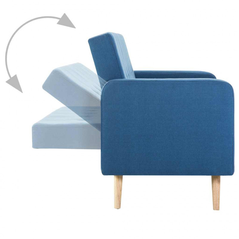 Sofa materiałowa, niebieska