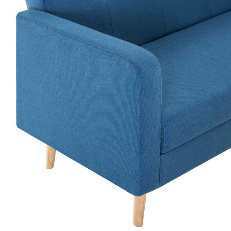 Sofa materiałowa, niebieska