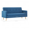 Sofa materiałowa, niebieska